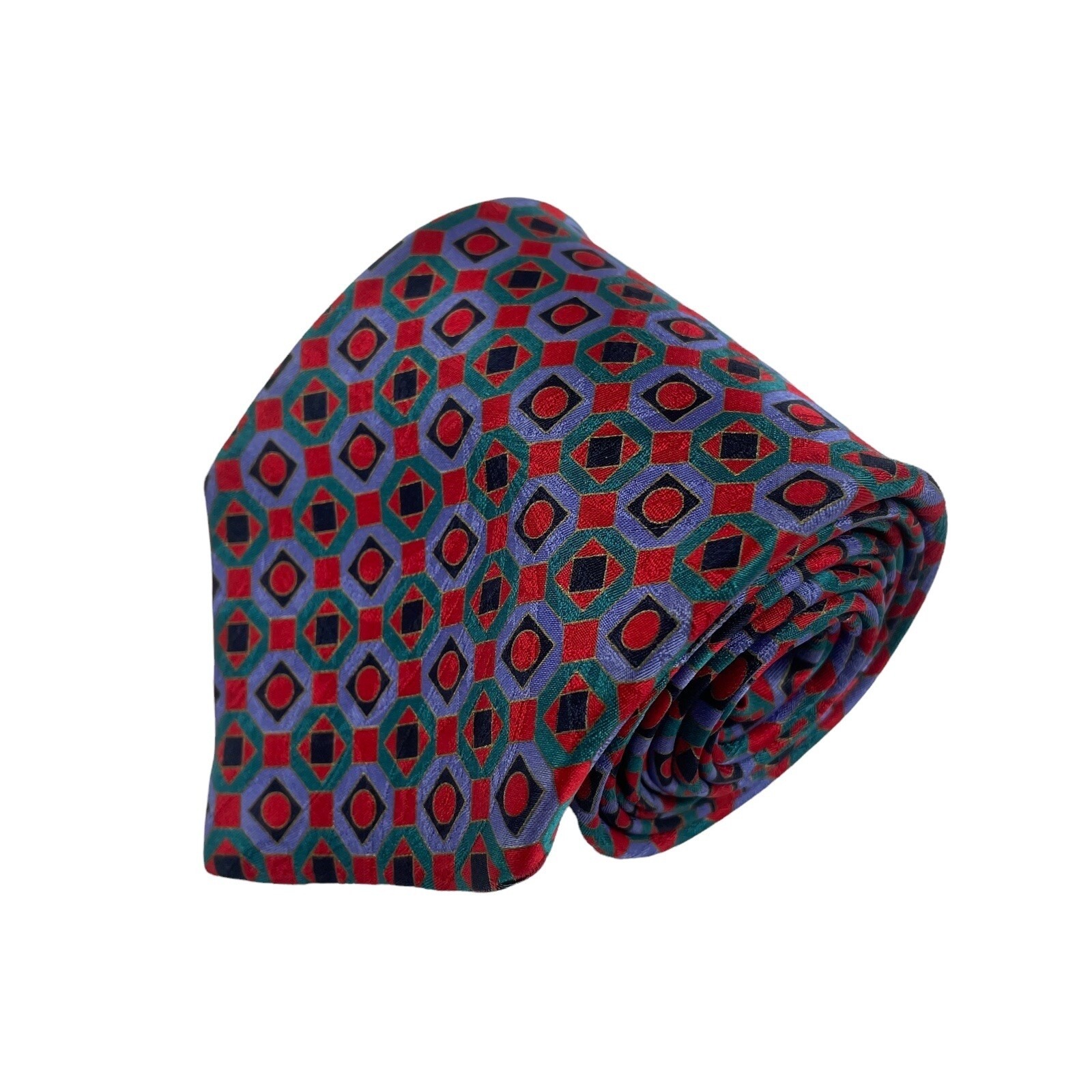 Stefano Ricci Red Blue Green Black Geometric Pure Silk Mens Tie 375 Width Stefano Ricci Red Blue Green Black Geometric Pure Silk Mens Tie 375 Width